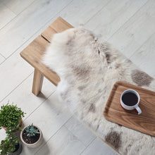 Load image into Gallery viewer, scandinavian white spotted light reindeer hide / throw
