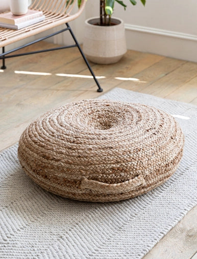Jute floor cushion