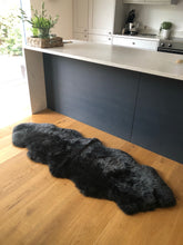 Load image into Gallery viewer, sheepskin runner dark grey