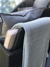 Load image into Gallery viewer, geographic grey cotton throw