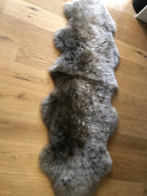 Load image into Gallery viewer, scandinavian style rug, taupe fur rug, taupe fur throw