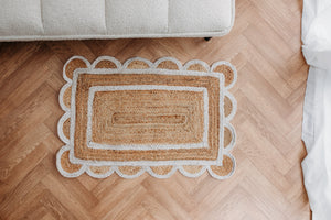 Scalloped Jute Mat