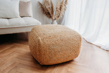 Load image into Gallery viewer, Jute floor pouffe