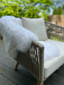 Laila - Shorn Icelandic Sheepskin With Dark Edges