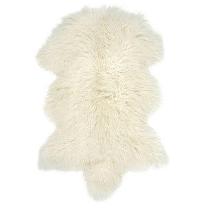 Rarebreed Tibetan Sheepskin rug in  Ivory