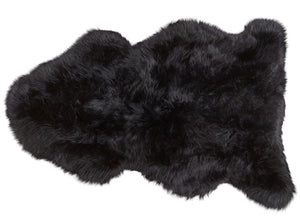 sheepskin rug in black