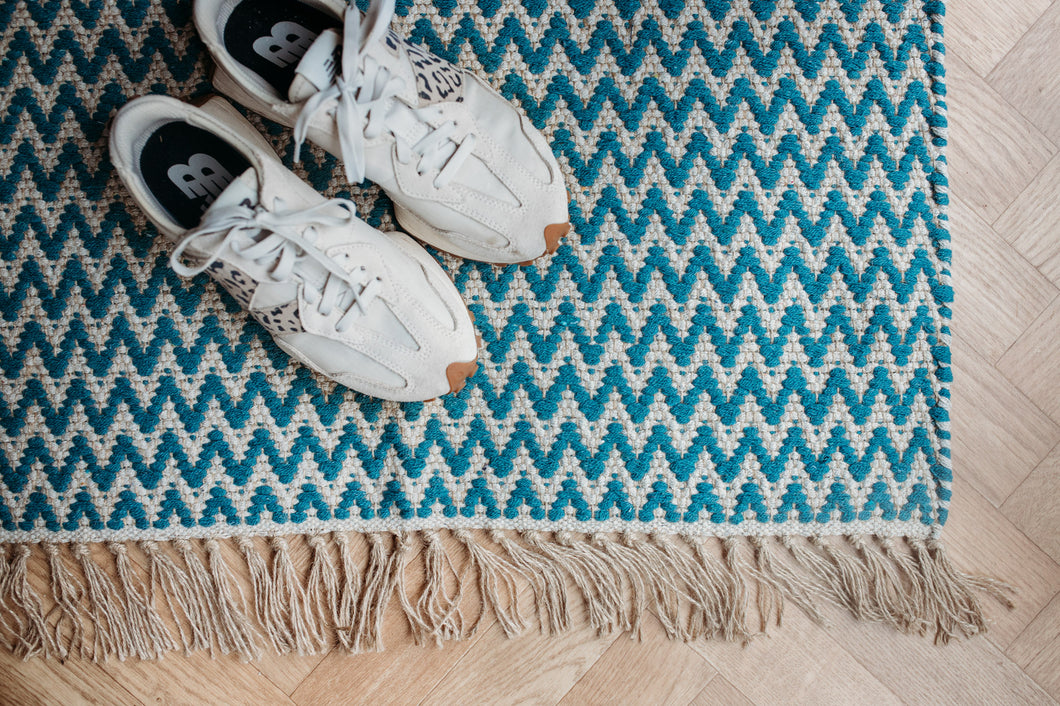 Lottie - ZigZag Weave  Recycled Cotton Rug