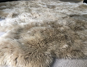 Extra Large area sheepskin rug in Oyster