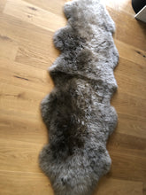 Load image into Gallery viewer, scandinavian style rug, taupe fur rug, taupe fur throw 