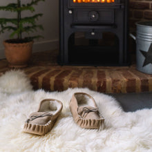 Load image into Gallery viewer, Luxury Sheepskin Moccasin Slippers