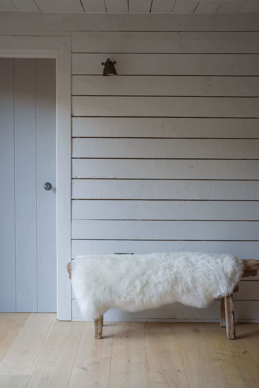 Isabella - Deep Pile Sheepskin Rug/Throw  in Ivory