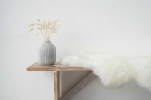 Organic lambskin rug, organic sheepskin rug , natural white lambskin rug