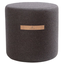 Load image into Gallery viewer, Sara- Round Wool Pouffe in Black