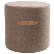 Load image into Gallery viewer, Sara- Round Wool Pouffe in Capuccino